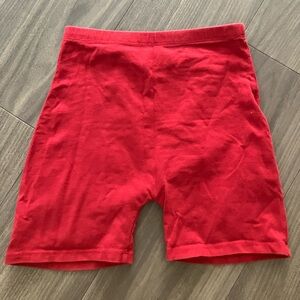 Brandy Melville Red Biker Shorts